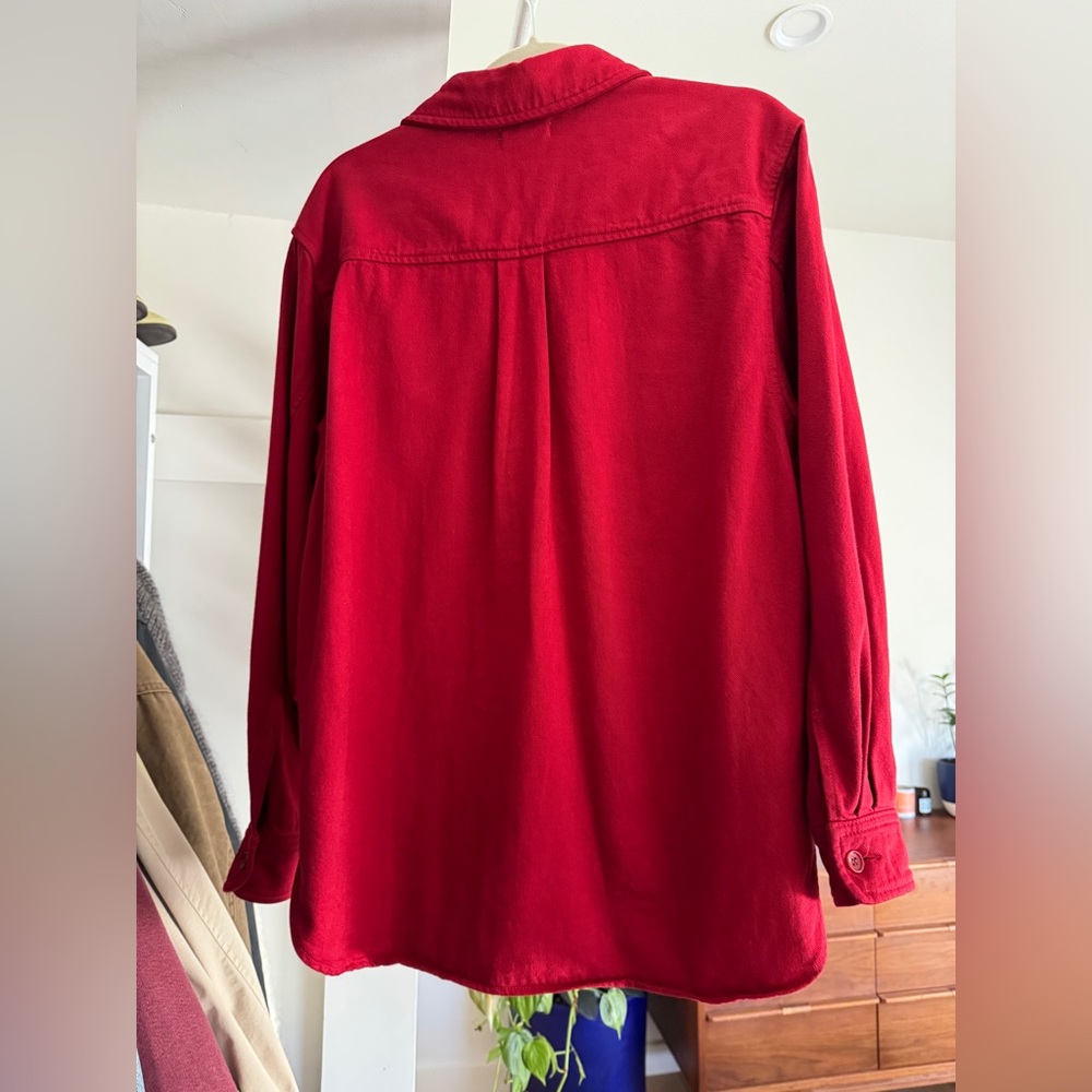 Ozma Zip Popover, Broken Twill, Tomato XS/S - Picture 3 of 6